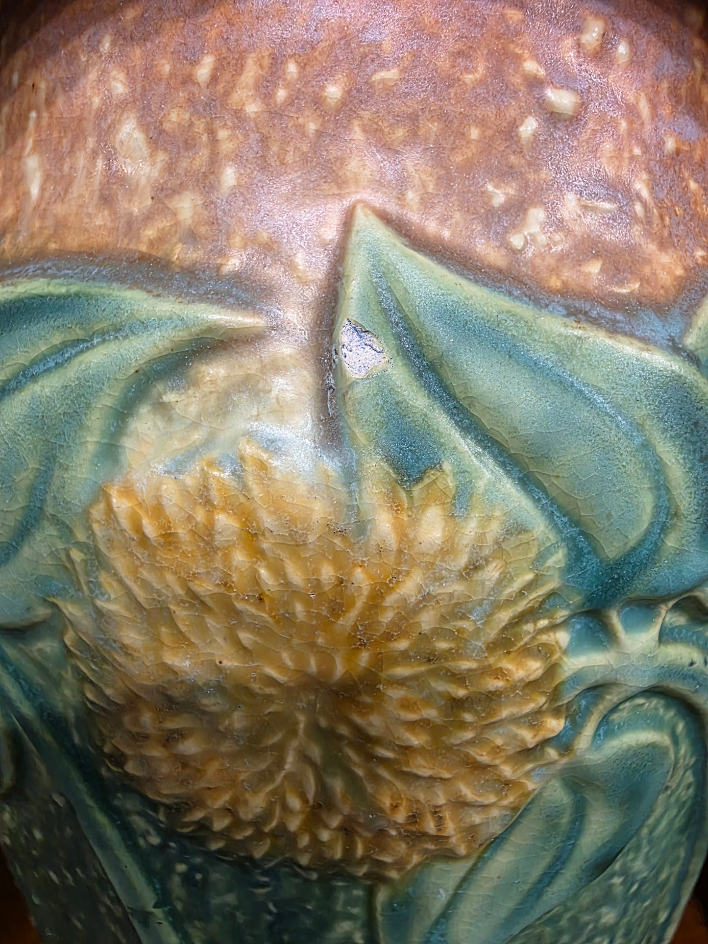 Roseville Sunflower Vase 494 10